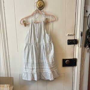 Free People blue and white striped  mini dress